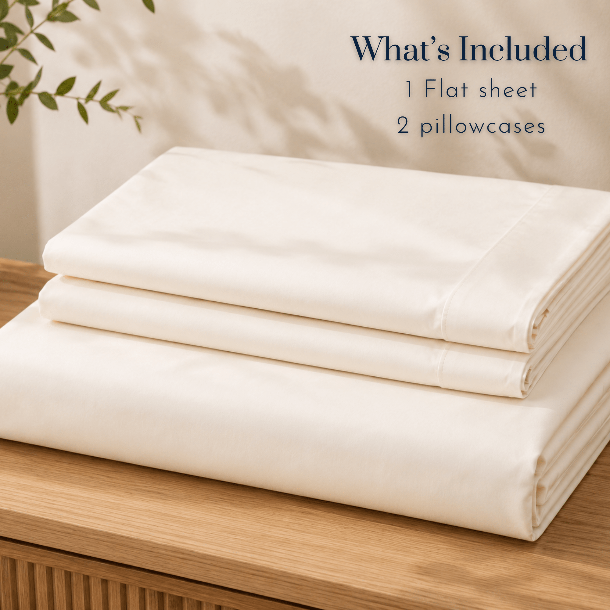 AnAká Ivory Cream Organic Cotton Bedsheet - AnAká
