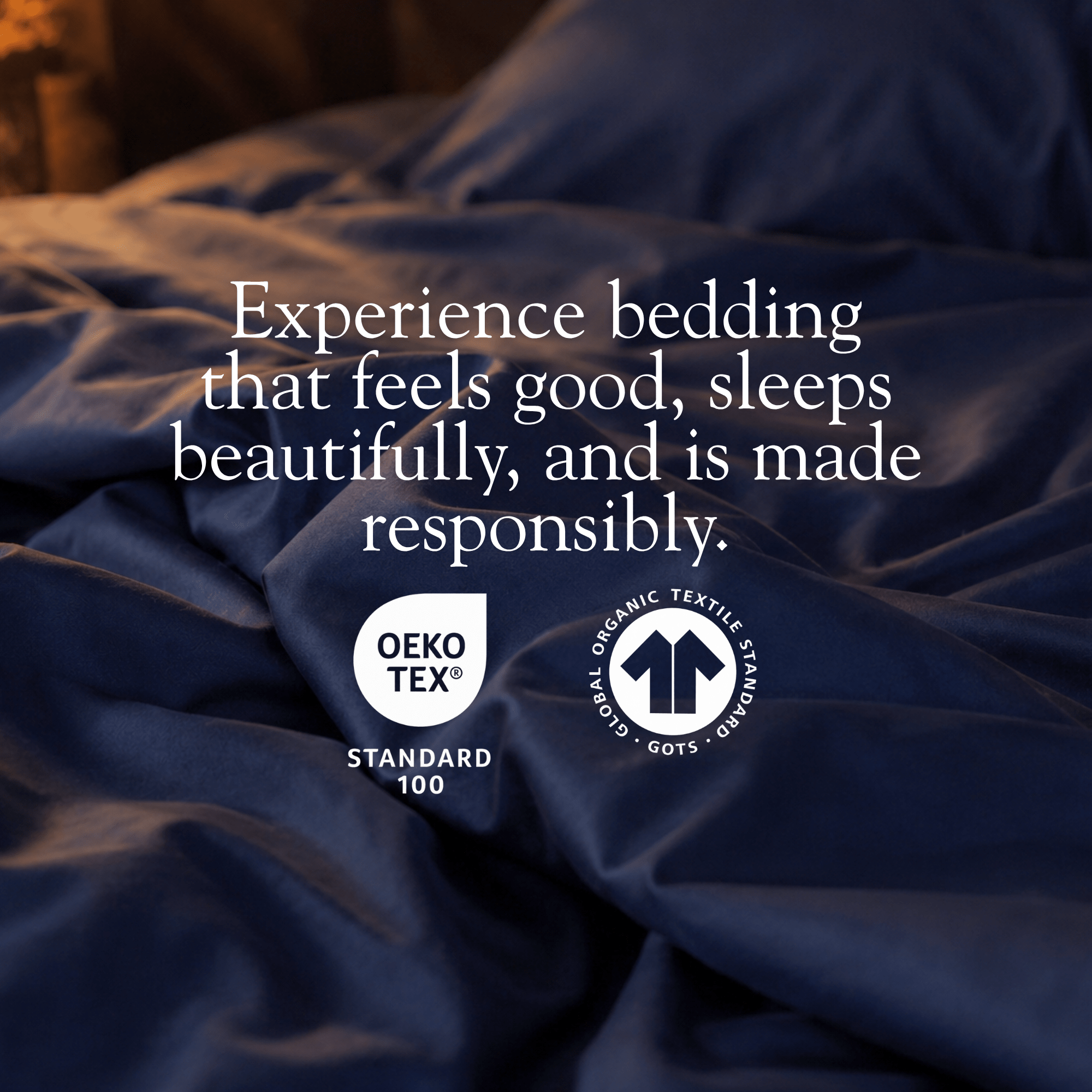 AnAká Organic Cotton Bedsheet- Midnight Indigo Blue - AnAká